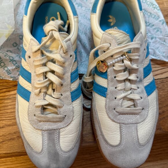 Adidas x Sporty and Ruch Samba Cream and Blue Sneakers - Picture 6 of 6